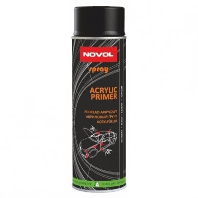 Akrilinis gruntas juodas ACRYLIC PRIMER aerozolinis 500ml.