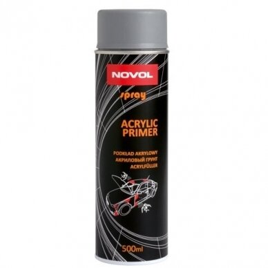 Akrilinis gruntas pilkas ACRYLIC PRIMER aerozolinis 500ml.