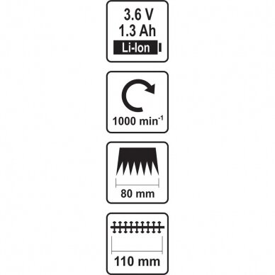 Akumuliatorinės žolės ir krūmų žirklės 3.6V LI-ION 3