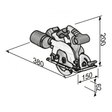 Akumuliatorinis diskinis pjūklas FLEX CS 62 18,0-EC C 2