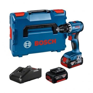 Akumuliatorinis suktuvas-gręžtuvas BOSCH GSR 18V-45 2x3,0Ah