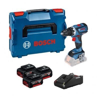 Akumuliatorinis suktuvas-gręžtuvas BOSCH GSR 18V-60 C LB 3x5,0Ah