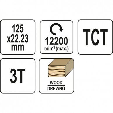 Diskas medžiui 125x22mm 1