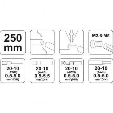 Elektriko replės 250mm 1