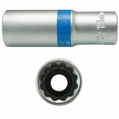 Galvučių rinkinys ilgų daugiakampių 1/2" 10-32mm 15vnt. 1