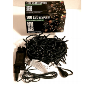 Girlianda 100LED 8 funkcijos Spalvota (Mėlyna/balta/rožinė/žalia/šiltai balta) 1