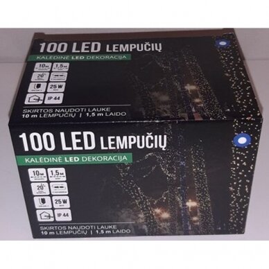 Girlianda laukinė 100LED Mėlyna + 20% baltos greitai mirksinčios spalvos 2