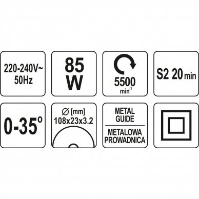 Grandinių galandinimo staklės 85W 108mm 6