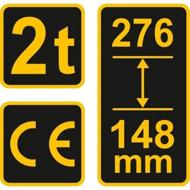 Hidraulinis domkratas 2T 148-276mm 2