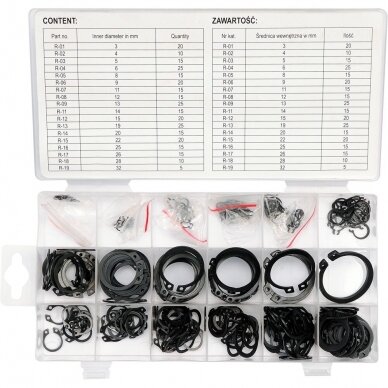 Išorinių žiedų rinkinys 3-32mm 300vnt.