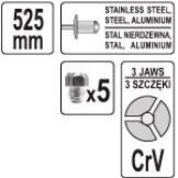 Kniediklis ilgom rankenom L-525mm 3.2-6.4mm 1