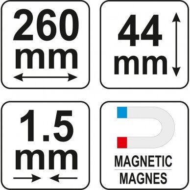 Kontūrų matuoklis/šablonas/trafaretas profiliams 260mm 2