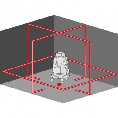 Lazerinis matuoklis nivelyras raudonu spinduliu FLEX ALC 8 4