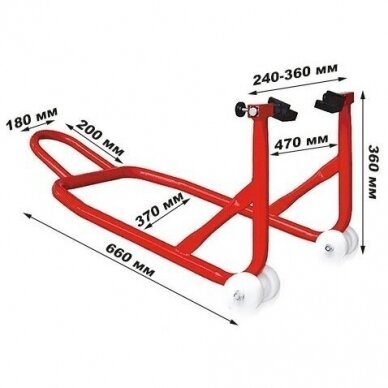 Motociklo stovas galiniam ratui 250kg 2