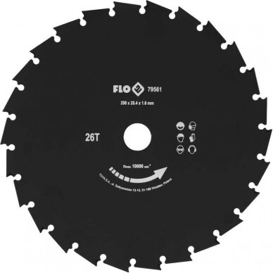 Diskas trimeriui 26 dantys 250mm 25.4mm