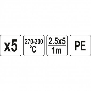 Plastiko suvirinimo juosta polietilenas (PE) 2.5x5mm 5х1m 2