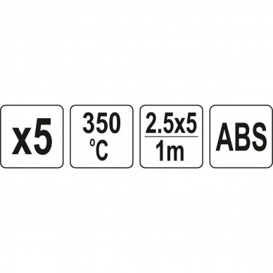 Plastiko suvirinimo juosta terpolimeras (ABS) 2.5x5mm 5х1m 2