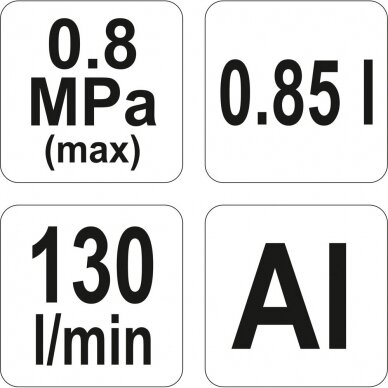 Praplovimo pistoletas su metaliniu bakeliu 1/4" 1