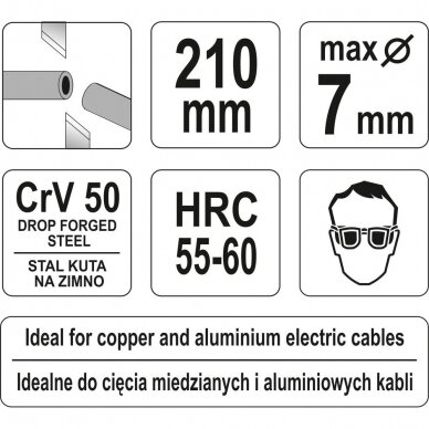 Replės kabeliui L-210mm 1