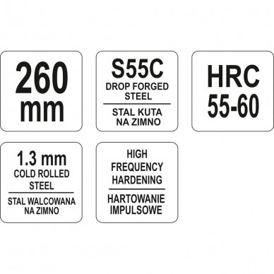 Replės skardai L-260mm 1