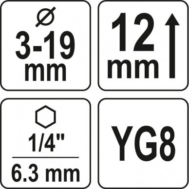 Šerpetų šalinimo įrankis Ø3-19mm 4