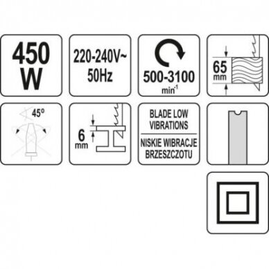 Siaurapjūklis 450W 3