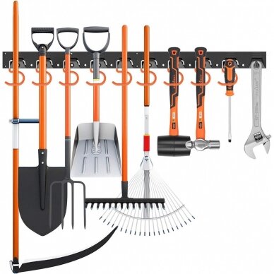 Sieninio tvirtinimo įrankių laikikliai 20 kablių 4vntx40cm 160cm