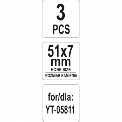 Šlifavimo akmenukai honingavimo įrankiui L-51mm 1