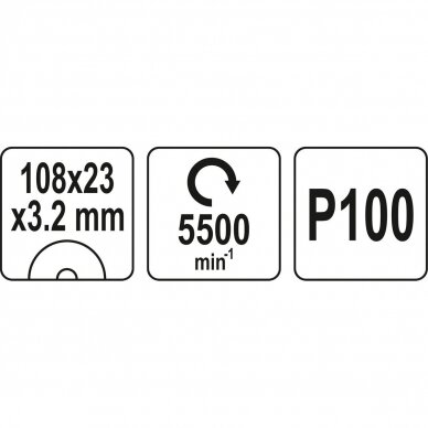 Šlifavimo diskas grandinių galandinimo staklėms 108x23x3.2mm 1