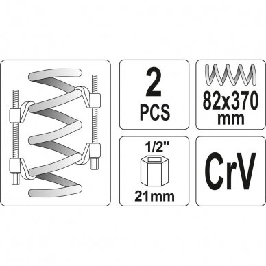 Spyruoklių suspaudėjai 370mm 1