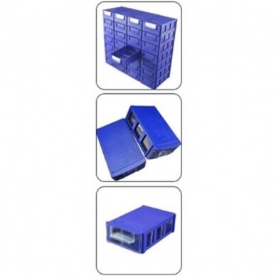 Sudedama plastikinių techninės įrangos dalių laikymo dėžutė 145x95x50mm 1