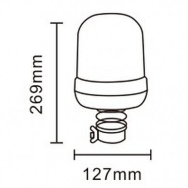 Švyturėlis 18LED 12/24V su stovu R65 R10 1