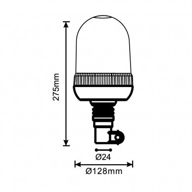 Švyturėlis 24LED 12/24V su stovu R65 R10 1