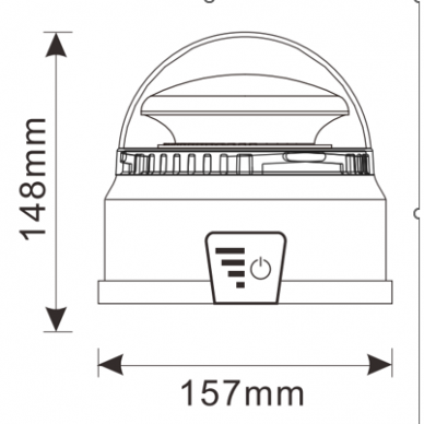 Švyturėlis 45LED SMD įkraunamas belaidis 12/24V su magnetu 1