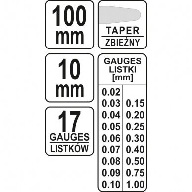 Tarpumačiai 0.02-1mm 17vnt. 1