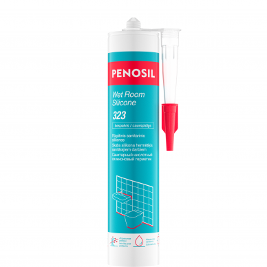 Wet Room Silicone 323 PENOSIL rūgštinis sanitarinis silikonas bespalvis 280ml.