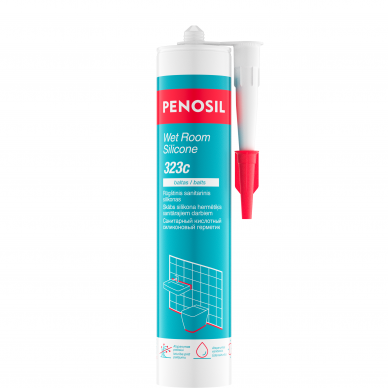 Wet Room Silicone 323c PENOSIL rūgštinis sanitarinis silikonas baltas 280ml.