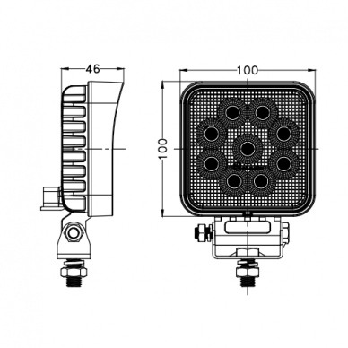 Žibintas darbinis OSRAM 36LED 10/30V 36W kvadratinis 6