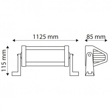 Žibintas kombinuotas lenktas LED 10/30V 240W L-1125mm juosta 2