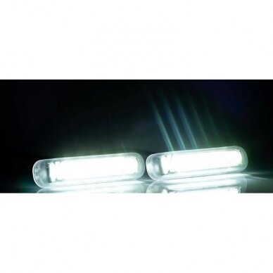 Žibintas LED 12/24V dienos šviesos 2x3W 2vnt. su laidais 2