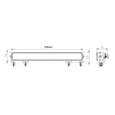 Žibintas LG LED 9/36V 150W/14000lm L-516mm juosta 3