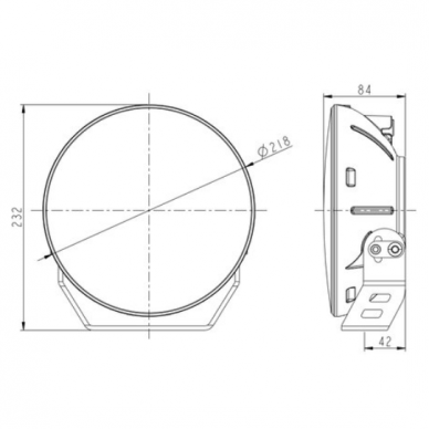 Žibintas priekinis LG LED 9/36V 120W/12200lm su gabaritu 3