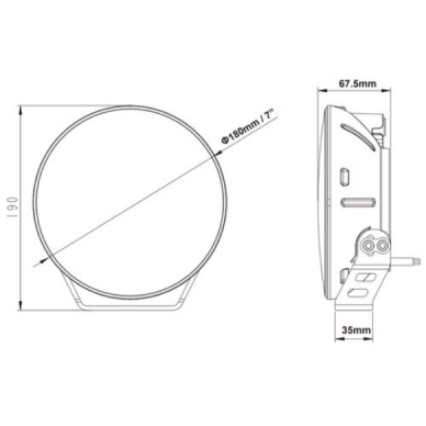 Žibintas priekinis LG LED 9/36V 60W/6000lm su gabaritu 3